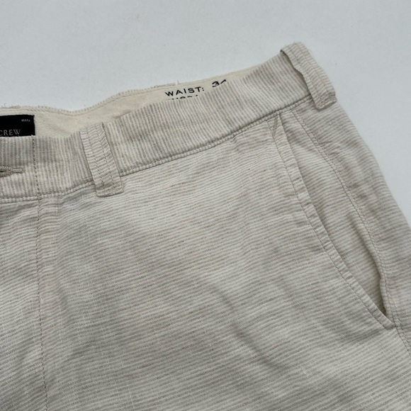 J.Crew Linen Shorts Size W34 7” Beige - Picture 5 of 14